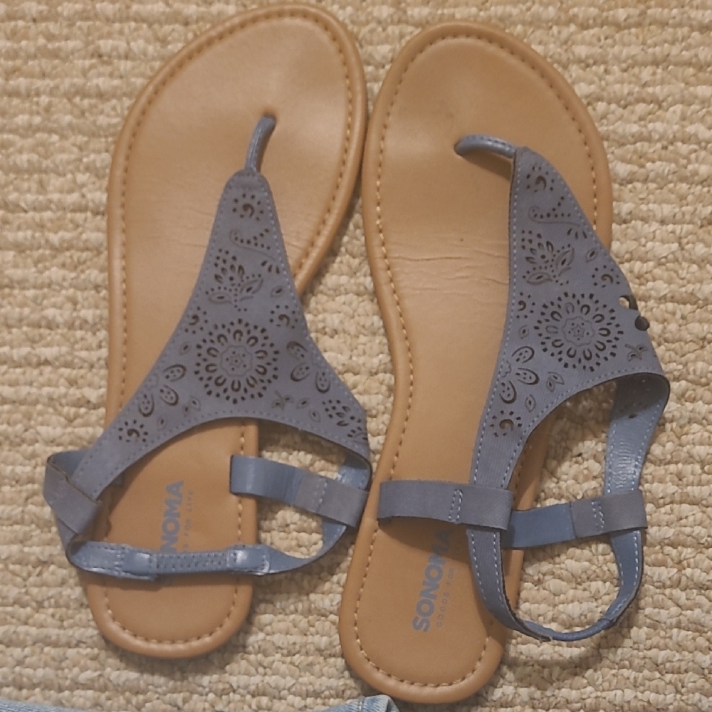 Sonoma Women's Perforated Blue Sandals